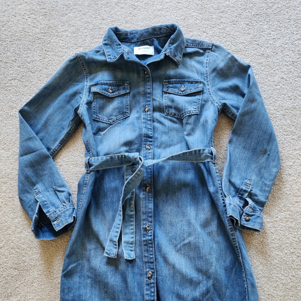 Girls Old Navy Denim Dress – Size XL (12) – Like New